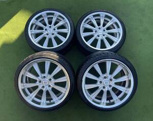 ◆希少WEDS MAVERICK 110S-SLウェッズ マーベリック 深リム◆19x8.5J+37/9.5J+49/PCD:114.3/5穴◆4本.セルシオ/クラウン/フーガ/マークX 等