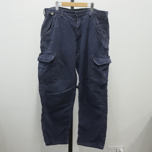 r474 2000年代製 carhartt カーハート FR カーゴパンツ■00s 表記36インチ ネイビー 紺 DNY ダック アメカジ ストリート 古着卸 古着 90s