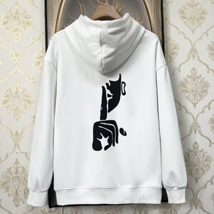 個性EU製＆定価4万◆UABONI*Paris*パーカー*ユアボニ*パリ発◆綿100％ 保温 個性 カッコイイ ストリート スウェット トレーナー XL/50