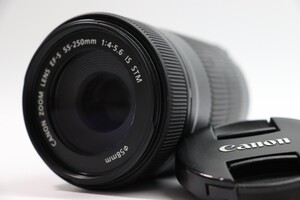 【美品】 キャノン Canon EF-S 55-250mm f4.5-5.6 IS STM｜デジタル一眼レフ用望遠レンズ