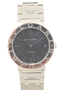 BVLGARI ブルガリ BB33SS AUTO ブルガリブルガリ 自動巻き デイト 黒文字盤 メンズ 腕時計 稼働品 4458-HA