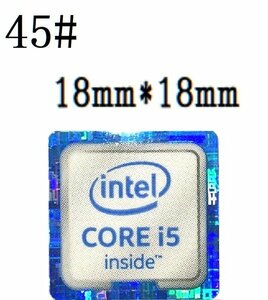 45# 六代目【CORE i5】エンブレムシール　　　■18*18㎜■ 条件付き送料無料