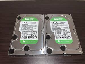 ★☆【送料無料】3.5インチ 2TB HDD 2個 [WD20EARS] Western Digital☆★