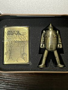 zippo TETSU ZIN 28 GOLD 限定品 鉄人28号 ゴールド 1998年製 シリアルナンバー NO.0183 専用缶ケース 保証書 メタル フィギュア