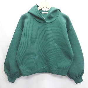 ◇ ⊇ ●美品● MOUSSY マウジー フード付き 長袖 パーカー サイズF グリーン レディース E