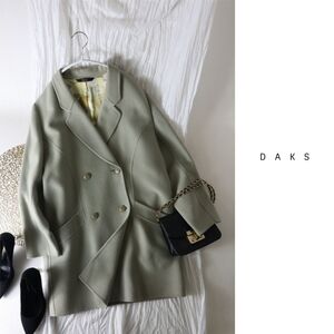 ダックス DAKS☆毛100% ダブルブレスト チェスターコート 9ARサイズ 日本製☆M-S 7500