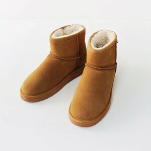 ベアパウ BEARPAW DEMI ショート ムートンブーツ 26/キャメル 靴【2400013672979】