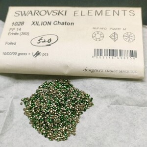 ☆ほぼ未使用 SWAROVSKI スワロフスキー ヴィンテージ ルース 1028 14PP 10gross Erinite 360 エリナイト 裸石 グルーデコ R-330