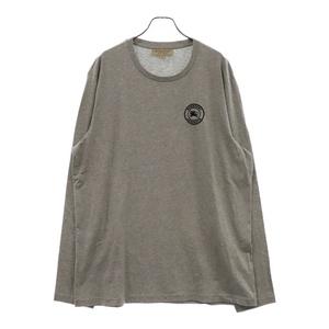 BURBERRY バーバリー Emblem Long Sleeve T-Shirt 8004255 エンブレムロゴ刺繍長袖Tシャツ グレー