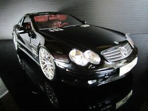 ☆希少☆カスタム品☆Maisto 1/18 MERCEDES BENZ SL55AMG メルセデスベンツ SL55 AMG☆ローダウン仕様／Ｒ230型☆ブラック☆