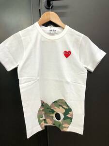 COMME des GARCONS PLAY　白Tシャツ　レディースSサイズ　AZ-T243