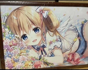 絵師100人展09 すいみゃ　私の世界はいつだってキレイ 複製原画 美品　白花ちゃん