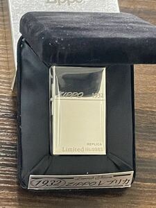 zippo 1932 REPLICA SECOND RELEASE 初期型 1932 レプリカ セカンド リリース 限定品 筆記体 銀仕上げ 年代物 シリアルナンバー NO.0983