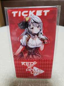 即決！　ホロライブ　東京タワー　RED 限定　チケット　沙花叉　クロヱ　アクリル　カード