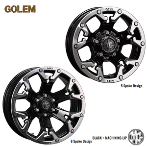 送料無料 エムジー GOLEM 9J-20 +55 6H-139.7 (20インチ) 6H139.7 9J+55【4本セット 新品】