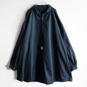 【極美品】PORTER CLASSIC 【ギャバジン スタンドカラー スモックシャツ】ダークネイビー ポータークラシック 2306003