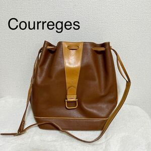 Courreges クレージュ ショルダーバッグ 巾着 ブラウン レディース THR-121