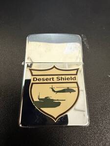 ZIPPO　ジッポーライター　シルバーカラー　Desert Shield