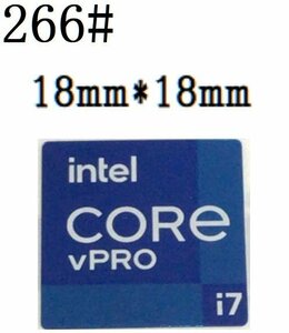 266# 第十一代【intel CORE vPRO i7】エンブレムシール　■18*18㎜■ 条件付き送料無料