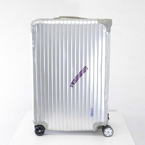 RIMOWA リモワ トパーズ 旧モデル 78L アルミ スーツケース 青ロゴ 4輪 ジャンク★873h05