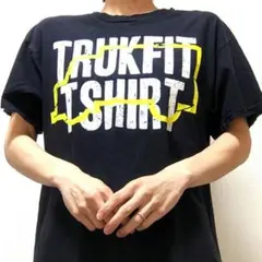 トラックフィット ティーシャツ ロゴ Tシャツ ブラック 黒色 古着