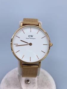 Daniel Wellington◆クォーツ腕時計/アナログ/WHT/GLD/DW00100219