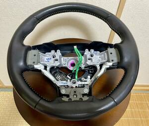 【希少】レクサス純正 本革ステアリング ヒーター／バイブレーション付 IS/NX/RC/CT ホワイトステッチ LEXUS