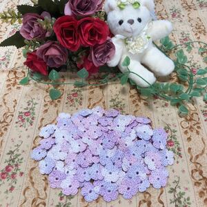 （No.29）☆ハンドメイド☆可愛いお花(^^)100枚【ミックス】レース糸　モチーフ　パーツ等に