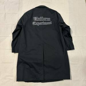 23AW 新作 新品未使用 uniform experiment ユニフォームエクスペリメント BALMACAAN COAT ショップコート BLK 2ステンカラーコート