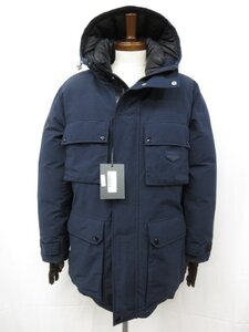 未使用品【DUVETICA デュベティカ】CHORT ダブルジップ フード付ダウンジャケット (メンズ) size46 ネイビー系 □17MB3988□