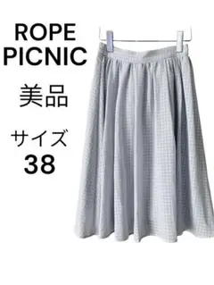 ROPE PICNIC ロペピクニック シアー チェック ギャザー スカート