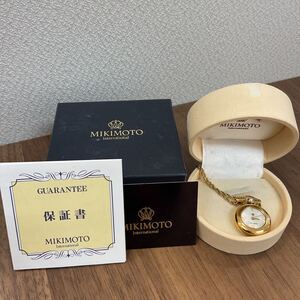 【K-86】MIKIMOTO クリアラッカーペンダントウオッチ（青）　品番NNS369BS 