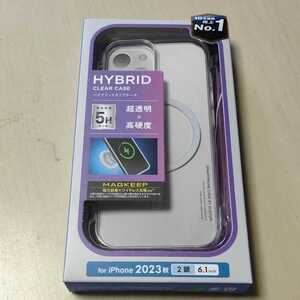 ◎ELECOM iPhone 15 用 ハイブリッドケース MAGKEEP iPhone15 2眼 グレー PM-A23AMAG02GY