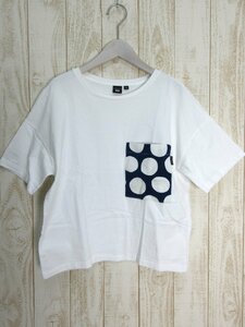 ユニクロ x マリメッコ/UNIQLO x marimekko：半袖Tシャツ ドット柄ポケット 409978 サイズS/レディース/中古/USED