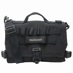 極美品 バレンシアガ BALENCIAGA ARMY MESSENGER BAG S アーミー メッセンジャー バッグ ショルダーバッグ 2WAY ロゴ ナイロン 656106