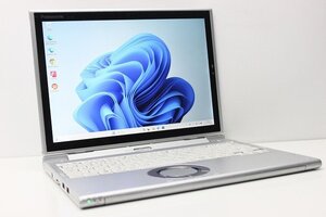 1円スタート ノートパソコン 2in1PC Windows11 指紋認証搭載 Panasonic レッツノート CF-XZ6 SSD256GB メモリ8GB 第7世代 Core i5