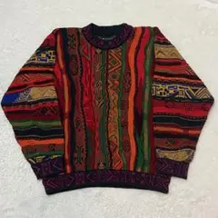 COOGI 3D 立体 編み込み ニット セーター マルチカラー