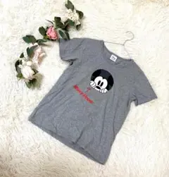 ディズニー トップス Tシャツ サイズM ミッキー プリントT コットン グレー