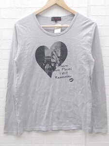 ◇ MICHEL KLEIN homme ミッシェルクランオム 長袖 Tシャツ カットソー 46 グレー *