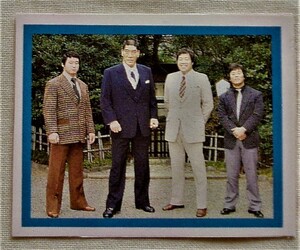 ジャイアント馬場&ジャンボ鶴田&天龍源一郎&大仁田厚 シール ステッカー◆全日本プロレス 昭和レトロ YK