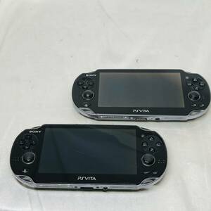 ★1円〜 ジャンク SONY PS Vita PCH-1000 PCH-1100 3G WiFiモデル 2台セット クリスタルブラック Play Station crystal black