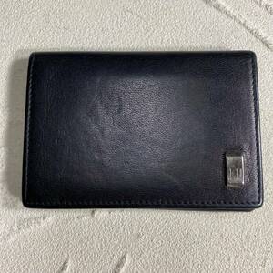 ダンヒル/Dunhill 名刺入れカードケース　ブラック　レザーパスケース 