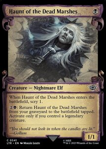 MTG ■黒/英語版■ 《死者の沼地の亡者/Haunt of the Dead Marshes》▲ショーケース▲ 指輪物語:中つ国の伝承 LTR