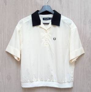 FRED PERRY/フレッドペリー/半袖ポロシャツ/F8532/リブカラーシャツ/クリームイエロー/UK10 EUR38 USA6