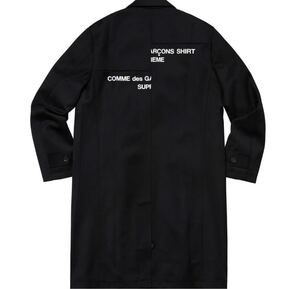 ① 超貴重 新品同様！ SUPREME COMME des GARCONS SHIRT Wool Overcoat Black M 18AW / シュプリーム コムデギャルソン シャツ コート