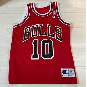 激レア！ 90s BULLS B.J.ARMSTRONG #10 Champion チャンピオン製 B.Jアームストロング ユニフォーム シカゴ・ブルズ　