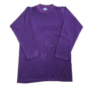 【M】90s Champion Nylon Long Sleeve Tshirt Purple 90年代 チャンピオン ナイロン ロング スリーブ Tシャツ パープル 紫 USA製 長袖 T393