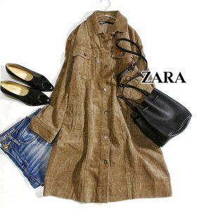 美品 ザラ ZARA ゆったり可愛い 厚手コーデュロイ ワンピース S 秋 冬 24D10