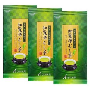 古市製茶 知覧茶 深蒸し茶 農家の自家用仕立て80g ×3本 リーフ