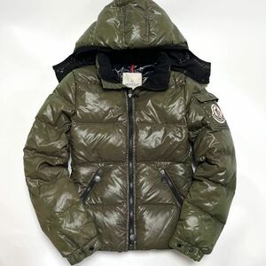 ★美品★ モンクレール ダウンジャケット BADIA バディア デカロゴ コート カーキ アウター MONCLER